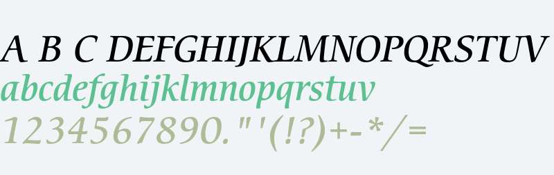 ITC Cerigo Medium Italic