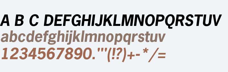 News Gothic Std Bold Oblique