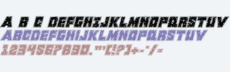 King Commando Riddled Italic