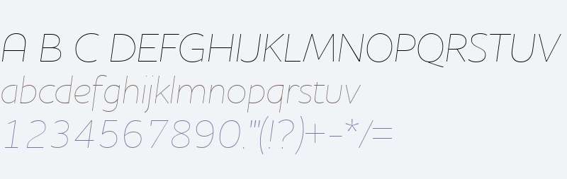 Houschka W03 Thin Italic