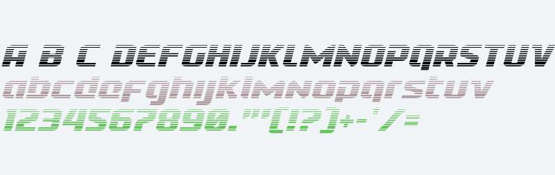 Cobalt Alien Gradient Italic