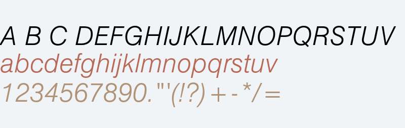 AT Triumvirate Light Italic