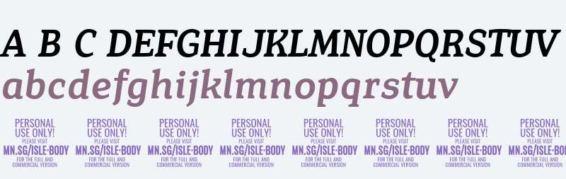 Isle Body PERSONAL USE Medium Italic