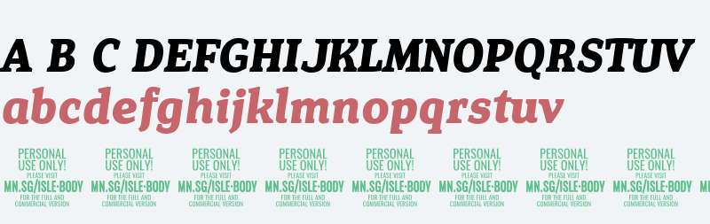 Isle Body PERSONAL USE Bold Italic