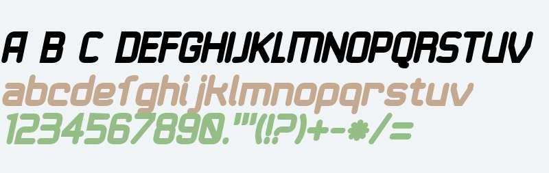 21stRound Black Italic W00 Rg