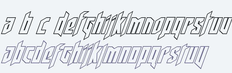 Deathshead Outline Italic