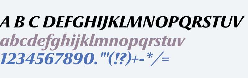 Optima nova LT W04 Black Italic