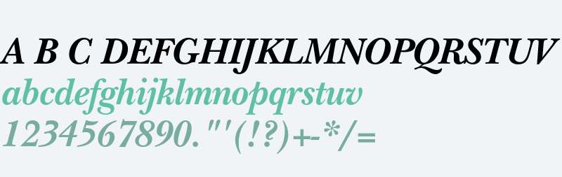 ITC New Baskerville Std Bold Italic