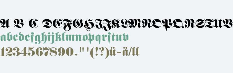 Fette Fraktur Dfr