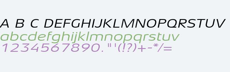 Aeonis LT W04 Extended Italic