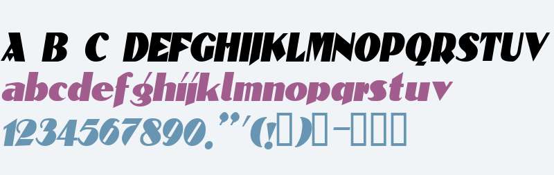 BlockCalligraphyCondensed  Italic