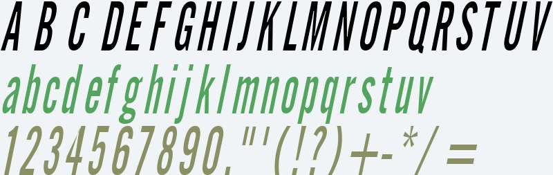 Eng Gothic Thin Italic