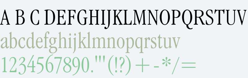 ITC Garamond Light Condensed