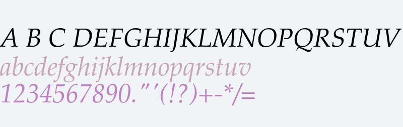 Palatino LT Std Italic