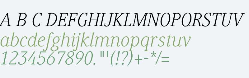 Generis Serif W01 Light Italic