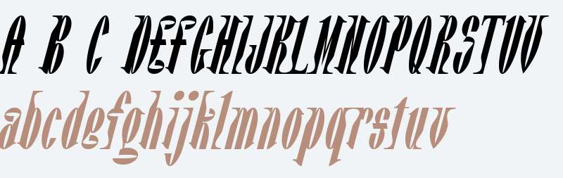 Abac Condensed italic