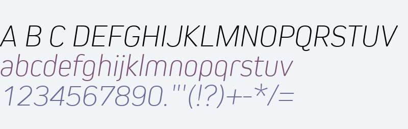 Kiro W03 ExtraLight Italic