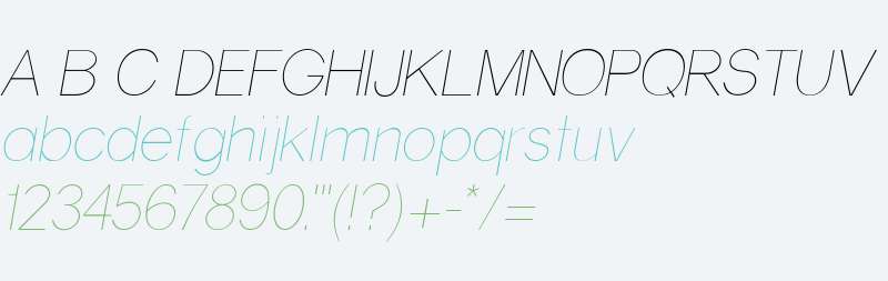 Gravity UltraLight Italic