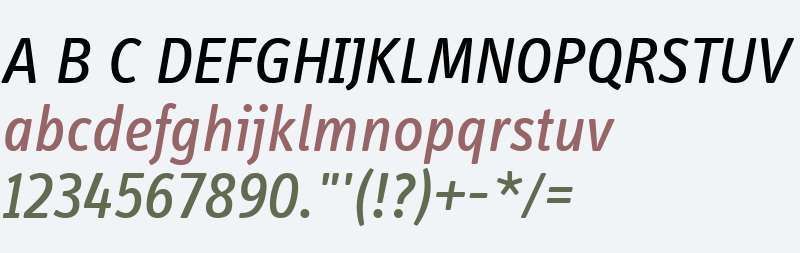InfoDisplayWeb W01 BookItalic