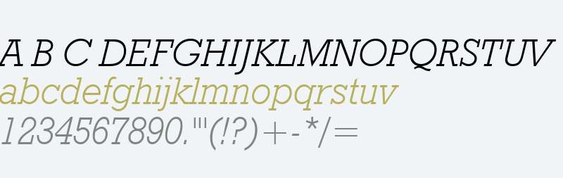 Geometric Slabserif 712 Light Italic BT