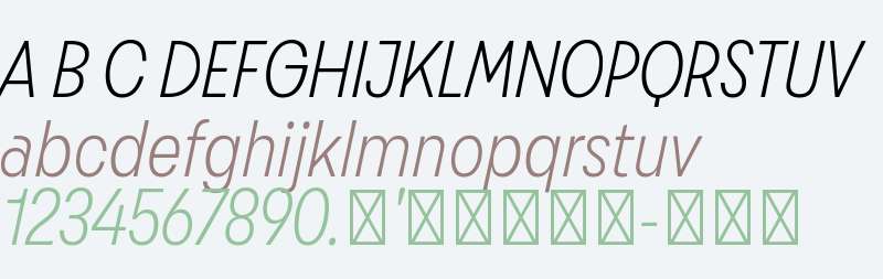 Komplekt 050 Light Italic TRIAL