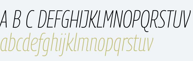 PanoramaW Condensed UltraLight Bold Italic