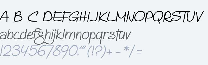 PIXymbols Casual W01 Italic