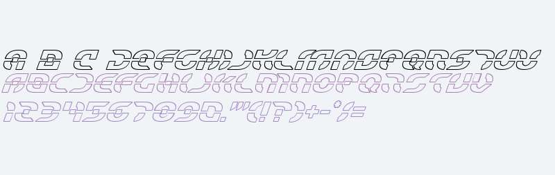 Starfighter Outline Italic