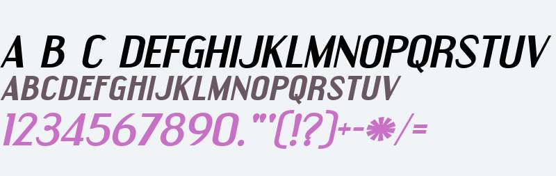 Engebrechtre Expanded Bold Italic V2