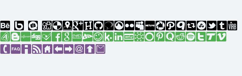 Social Icons Pro Set 1 - Rounded