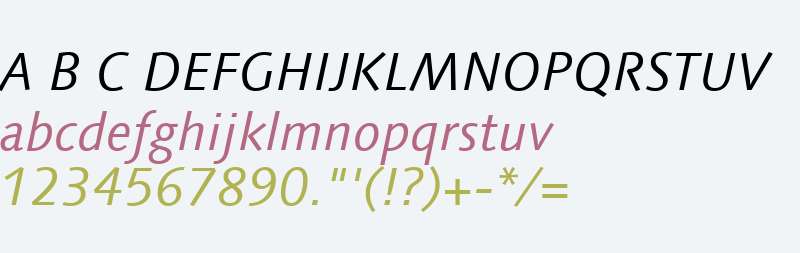 Syntax Next LT W06 Italic