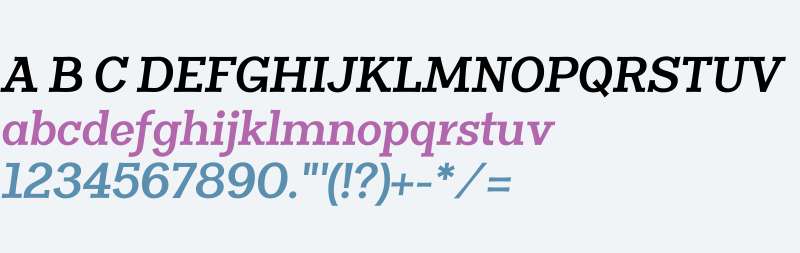 Clasica Slab W00 Heavy Italic