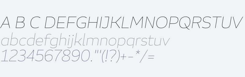 Blanc W00 Thin Italic