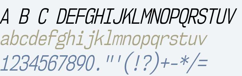 NK57MonospaceCdBk-Italic