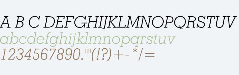 Geometric Slabserif 703 Light Italic