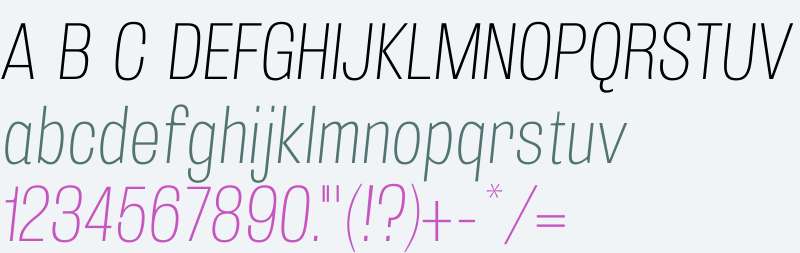 Kilburn W01 Thin Italic