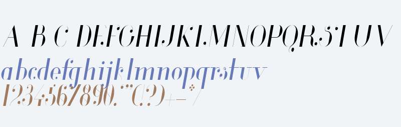 Glamor Light Condensed Italic