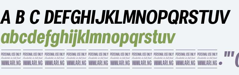 Specify PERSONAL Condensed Bold Italic