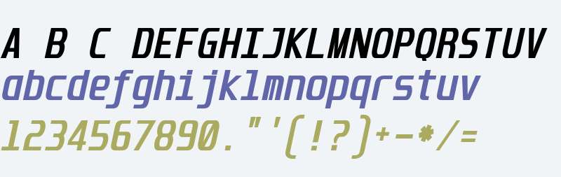 Unispace Bold Italic V1