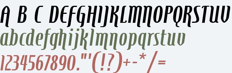 Steletto OS Flair Bold Italic