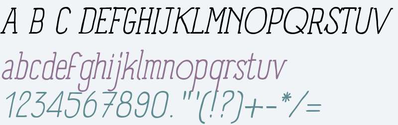 Panforte Serif W00 Light Italic