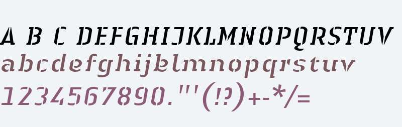 LT Authentic Stencil W01 Italic