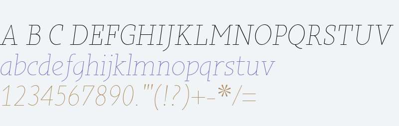 Sky Serif W01 Light Italic