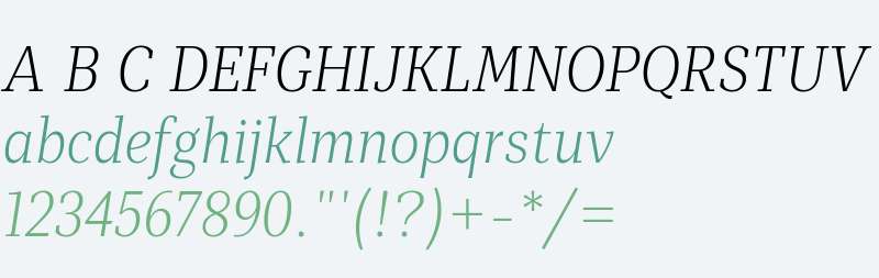 Mediator Serif Narrow Web ExtLt Italic