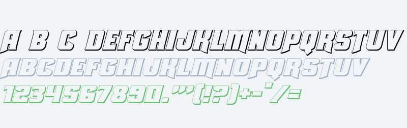 Union Gray 3D Italic