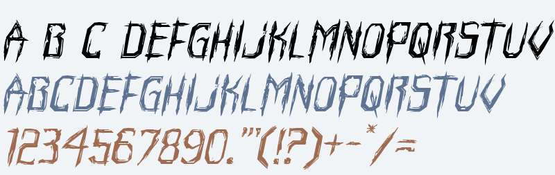 Horroroid Expanded Italic