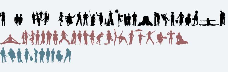 Human Silhouettes Free Five