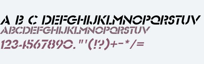 FuturistStencil Italic