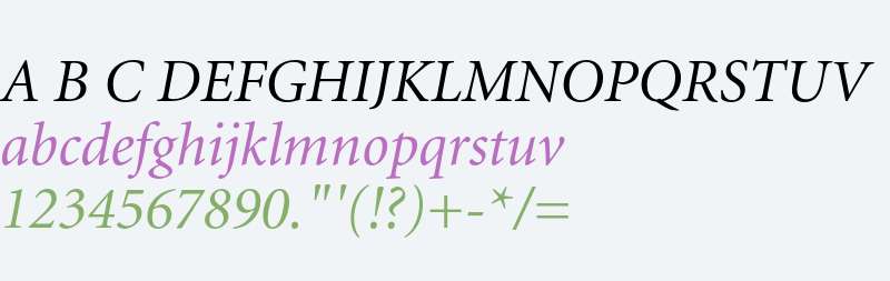 Minion Cyrillic Italic