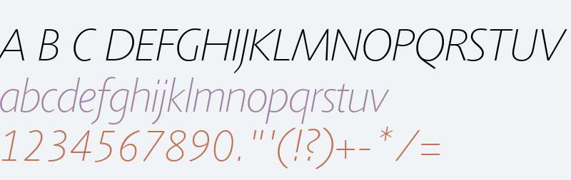 Agilita LT W04 Thin Italic